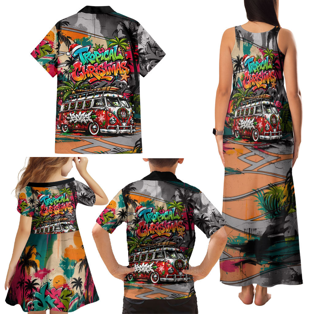 Tropical Christmas In July Candy Cane Surf Family Matching Tank Maxi Dress and Hawaiian Shirt Vibrant Street Art Beach Graffiti Graphic TS04 - Polynesian Pride