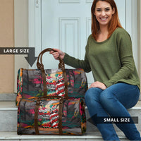 Tropical Christmas In July Candy Cane Surf Travel Bag Vibrant Street Art Beach Graffiti Graphic