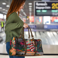 Tropical Christmas In July Candy Cane Surf Travel Bag Vibrant Street Art Beach Graffiti Graphic