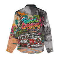 Tropical Christmas In July Candy Cane Surf Women Casual Shirt Vibrant Street Art Beach Graffiti Graphic TS04 - Polynesian Pride