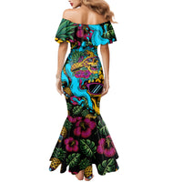 Pineapple Skull Family Matching Mermaid Dress and Hawaiian Shirt Sumer Time TS04 - Polynesian Pride