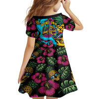 Pineapple Skull Family Matching Puletasi Dress and Hawaiian Shirt Sumer Time TS04 - Polynesian Pride