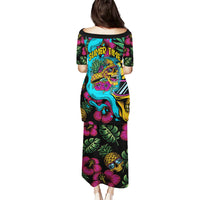 Pineapple Skull Family Matching Puletasi Dress and Hawaiian Shirt Sumer Time TS04 - Polynesian Pride