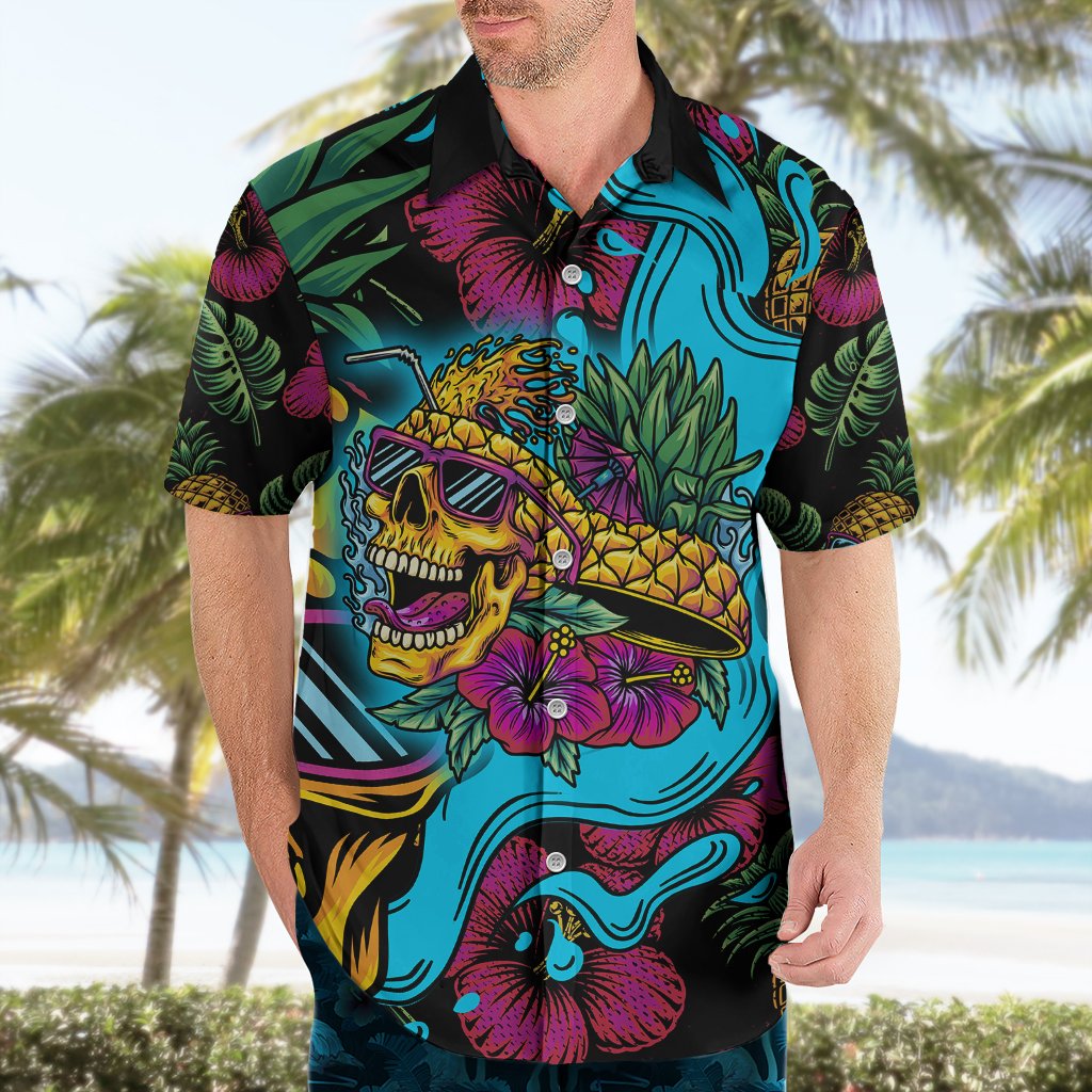 Pineapple Skull Hawaiian Shirt Sumer Time TS04 - Polynesian Pride