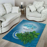 Micronesia Independence Day Area Rug FSM Patriotic Pacific Island Nan Madol Ruins Seabird Tropical
