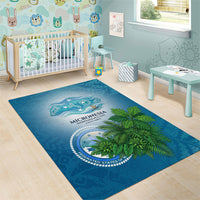 Micronesia Independence Day Area Rug FSM Patriotic Pacific Island Nan Madol Ruins Seabird Tropical