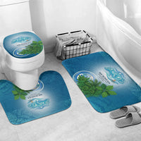 Micronesia Independence Day Bathroom Set FSM Patriotic Pacific Island Nan Madol Ruins Seabird Tropical
