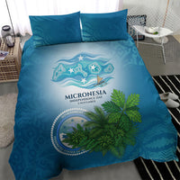 Micronesia Independence Day Bedding Set FSM Patriotic Pacific Island Nan Madol Ruins Seabird Tropical