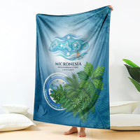 Micronesia Independence Day Blanket FSM Patriotic Pacific Island Nan Madol Ruins Seabird Tropical