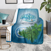 Micronesia Independence Day Blanket FSM Patriotic Pacific Island Nan Madol Ruins Seabird Tropical