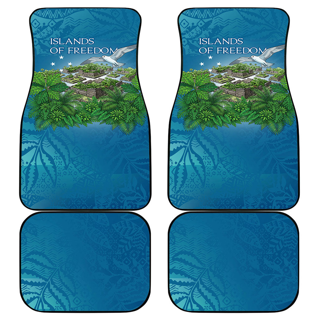 Micronesia Independence Day Car Mats FSM Patriotic Pacific Island Nan Madol Ruins Seabird Tropical