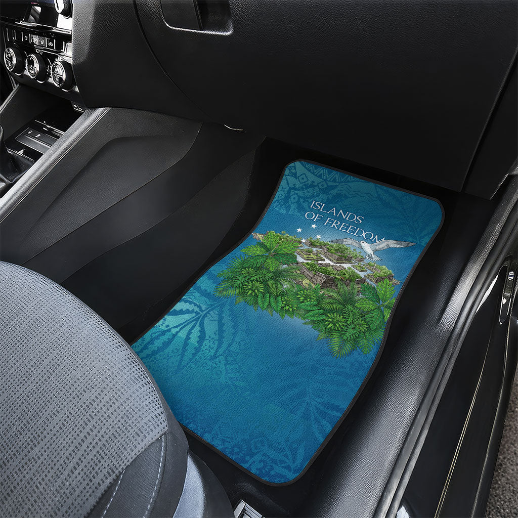 Micronesia Independence Day Car Mats FSM Patriotic Pacific Island Nan Madol Ruins Seabird Tropical