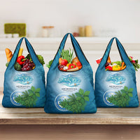 Micronesia Independence Day Grocery Bag FSM Patriotic Pacific Island Nan Madol Ruins Seabird Tropical