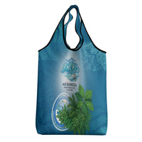 Micronesia Independence Day Grocery Bag FSM Patriotic Pacific Island Nan Madol Ruins Seabird Tropical