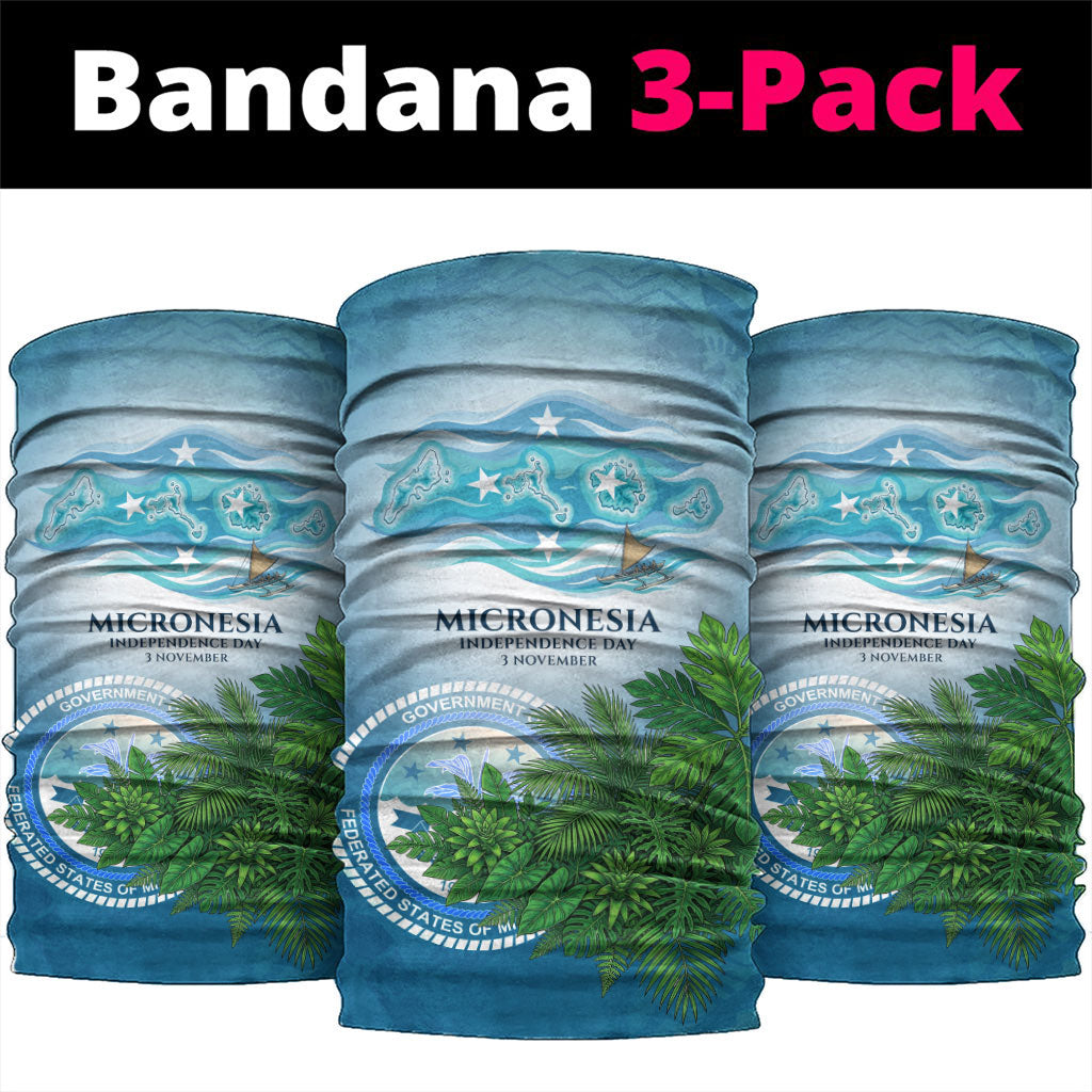 Micronesia Independence Day Neck Gaiter FSM Patriotic Pacific Island Nan Madol Ruins Seabird Tropical