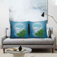 Micronesia Independence Day Pillow Cover FSM Patriotic Pacific Island Nan Madol Ruins Seabird Tropical