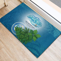 Micronesia Independence Day Rubber Doormat FSM Patriotic Pacific Island Nan Madol Ruins Seabird Tropical
