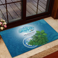 Micronesia Independence Day Rubber Doormat FSM Patriotic Pacific Island Nan Madol Ruins Seabird Tropical