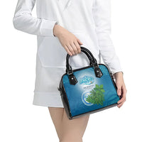 Micronesia Independence Day Shoulder Handbag FSM Patriotic Pacific Island Nan Madol Ruins Seabird Tropical
