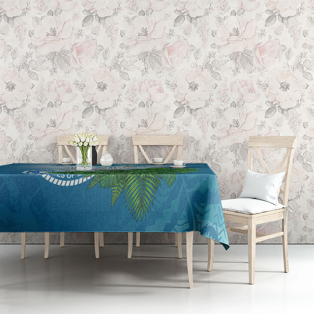 Micronesia Independence Day Tablecloth FSM Patriotic Pacific Island Nan Madol Ruins Seabird Tropical