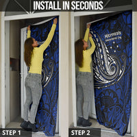 Micronesia Independence Day FSM Door Cover Tribal Tattoo Pattern Flag Seal Heritage