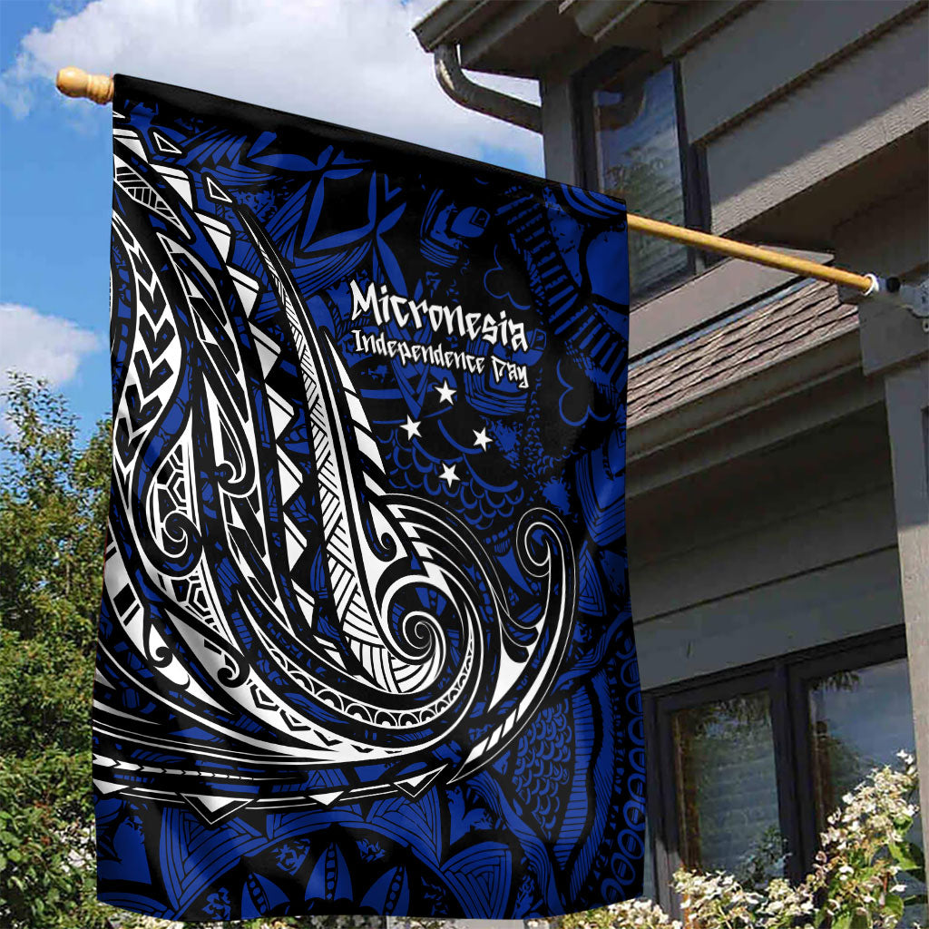 Micronesia Independence Day FSM Garden Flag Tribal Tattoo Pattern Flag Seal Heritage