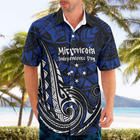 Micronesia Independence Day FSM Hawaiian Shirt Tribal Tattoo Pattern Flag Seal Heritage