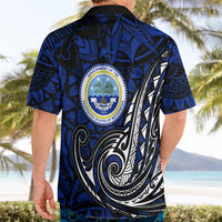 Micronesia Independence Day FSM Hawaiian Shirt Tribal Tattoo Pattern Flag Seal Heritage