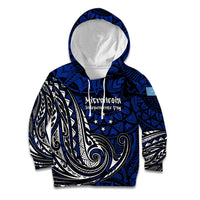 Micronesia Independence Day FSM Kid Hoodie Tribal Tattoo Pattern Flag Seal Heritage