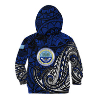 Micronesia Independence Day FSM Kid Hoodie Tribal Tattoo Pattern Flag Seal Heritage