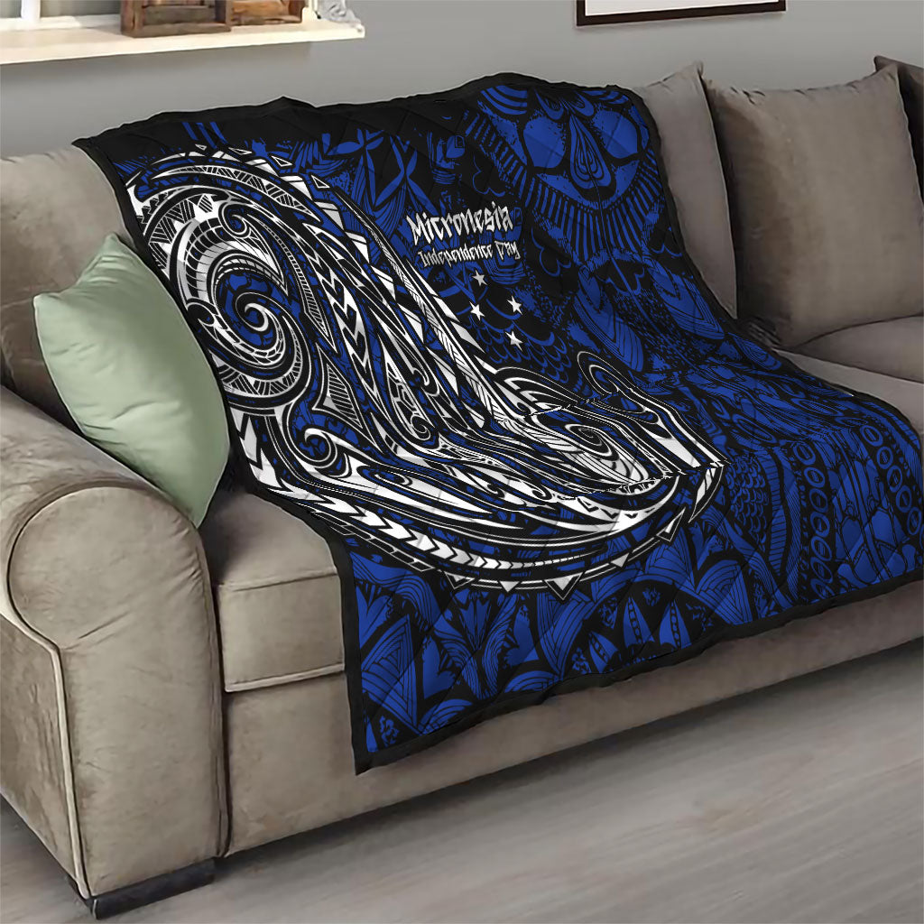Micronesia Independence Day FSM Quilt Tribal Tattoo Pattern Flag Seal Heritage