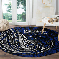 Micronesia Independence Day FSM Round Carpet Tribal Tattoo Pattern Flag Seal Heritage