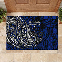 Micronesia Independence Day FSM Rubber Doormat Tribal Tattoo Pattern Flag Seal Heritage