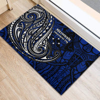 Micronesia Independence Day FSM Rubber Doormat Tribal Tattoo Pattern Flag Seal Heritage