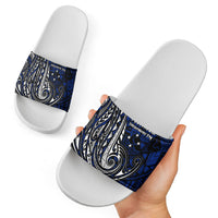 Micronesia Independence Day FSM Slide Sandals Tribal Tattoo Pattern Flag Seal Heritage