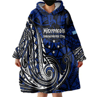 Micronesia Independence Day FSM Wearable Blanket Hoodie Tribal Tattoo Pattern Flag Seal Heritage