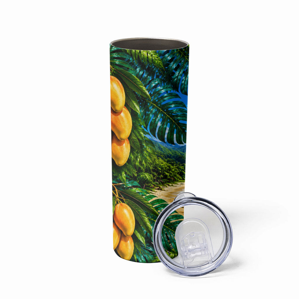 Hawaiian Mango Tropical Beach Skinny Tumbler Scenic Island Nature Exotic Fruit Graphic TS04 - Polynesian Pride