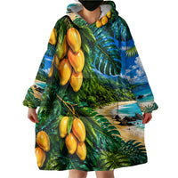 Hawaiian Mango Tropical Beach Wearable Blanket Hoodie Scenic Island Nature Exotic Fruit Graphic TS04 - Polynesian Pride