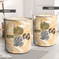 Rotuman Culture Island Pride Laundry Basket Traditional Polynesian Tribal Pattern With Island Map TS04 - Polynesian Pride