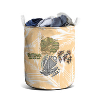 Rotuman Culture Island Pride Laundry Basket Traditional Polynesian Tribal Pattern With Island Map TS04 - Polynesian Pride