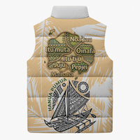Rotuman Culture Island Pride Sleeveless Puffer Jacket Traditional Polynesian Tribal Pattern With Island Map TS04 - Polynesian Pride