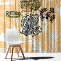 Rotuman Culture Island Pride Window Curtain Traditional Polynesian Tribal Pattern With Island Map TS04 - Polynesian Pride