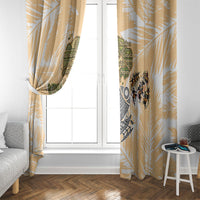 Rotuman Culture Island Pride Window Curtain Traditional Polynesian Tribal Pattern With Island Map TS04 - Polynesian Pride