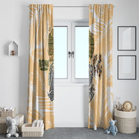 Rotuman Culture Island Pride Window Curtain Traditional Polynesian Tribal Pattern With Island Map TS04 - Polynesian Pride