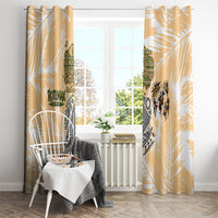 Rotuman Culture Island Pride Window Curtain Traditional Polynesian Tribal Pattern With Island Map TS04 - Polynesian Pride