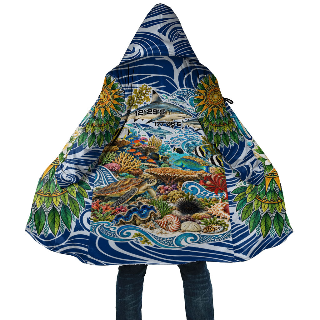Rotuma Fiji Island Pride Cloak Ocean Wave Coral Reef Marine Life Tribal Tattoo