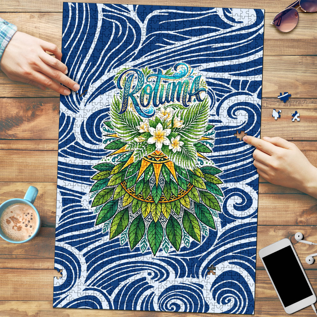 Rotuma Fiji Island Pride Puzzle Ocean Wave Coral Reef Marine Life Tribal Tattoo