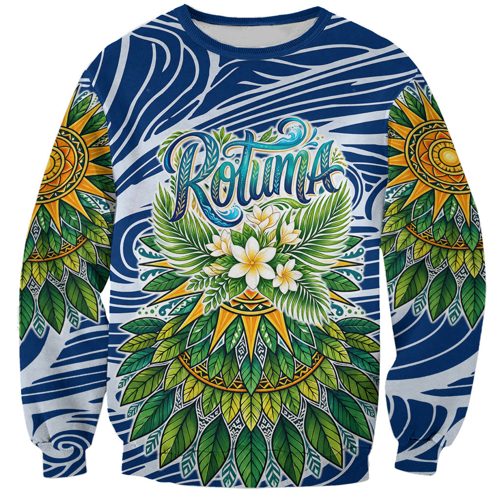 Rotuma Fiji Island Pride Sweatshirt Ocean Wave Coral Reef Marine Life Tribal Tattoo