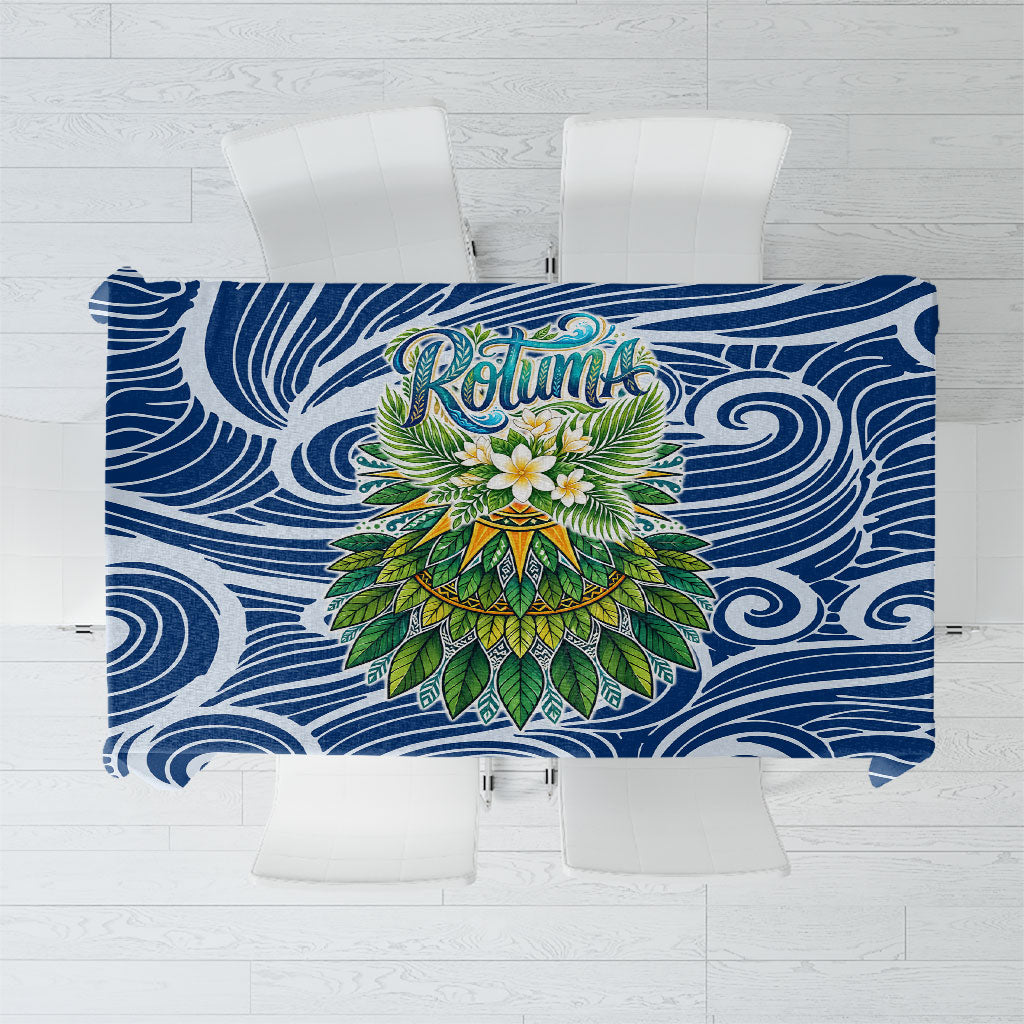 Rotuma Fiji Island Pride Tablecloth Ocean Wave Coral Reef Marine Life Tribal Tattoo