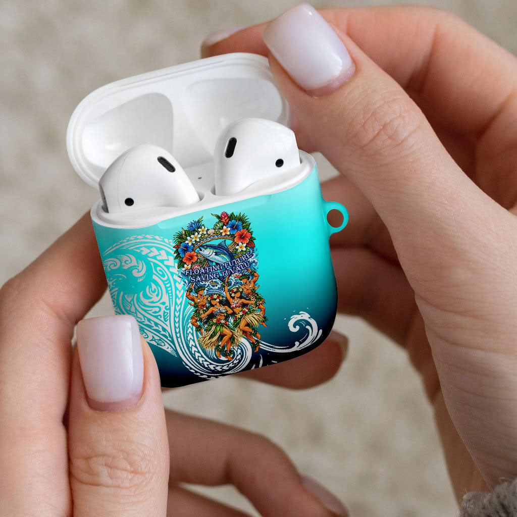 Floating Future Saving Tuvalu AirPods Case Ocean Blue Pacific Polynesian Cultural Art Marine Wildlife TS04 - Polynesian Pride